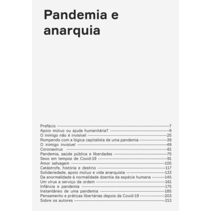 PANDEMIA E ANARQUIA